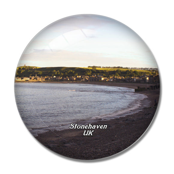 UK England Stonehaven Beach 3D Fridge Magnet Crystal Glass