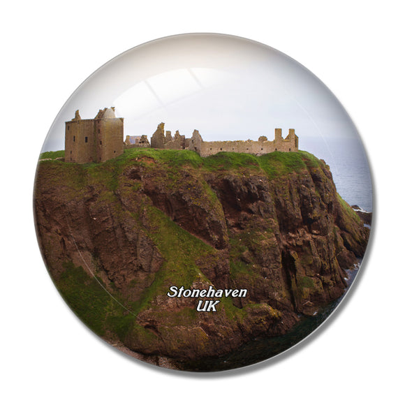 UK England Stonehaven Dunnottar Castle 3D Fridge Magnet Crystal Glass