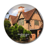 UK England Stratford-upon-Avon Hall's Croft 3D Fridge Magnet Crystal Glass