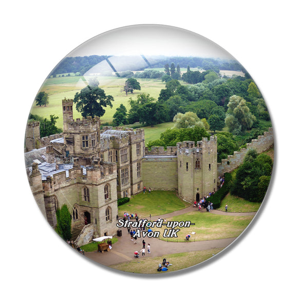 UK England Stratford-upon-Avon Warwick Castle 3D Fridge Magnet Crystal Glass