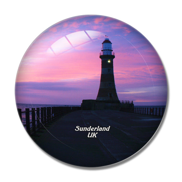 UK England Sunderland Lighthouse 3D Fridge Magnet Crystal Glass