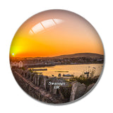 UK England Swanage Bay 3D Fridge Magnet Crystal Glass