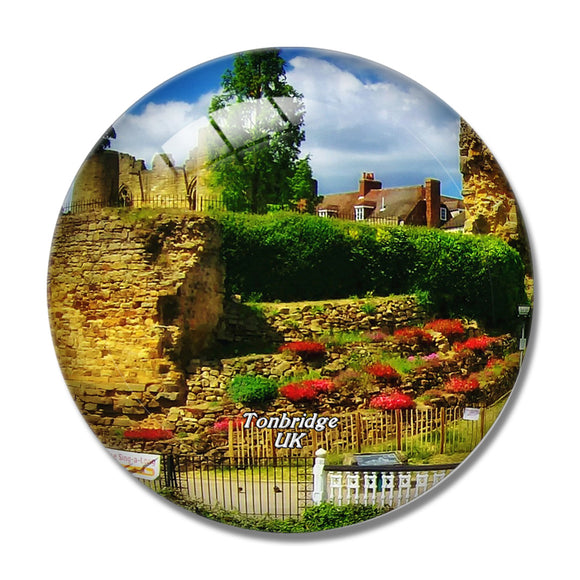 UK England Tonbridge Castle 3D Fridge Magnet Crystal Glass