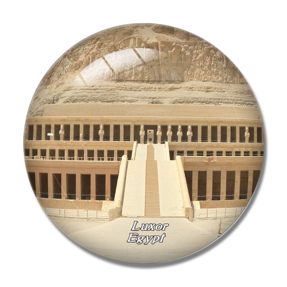 Egypt Mortuary Temple of Hatshepsut Luxor 3D Fridge Magnet Crystal Glass