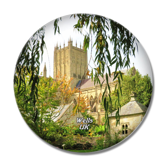 UK England Wells Cathedral Bishop's Garden 3D Fridge Magnet Crystal Glass