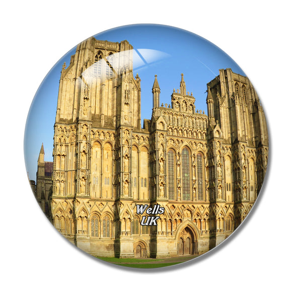 UK England Wells Cathedral 3D Fridge Magnet Crystal Glass