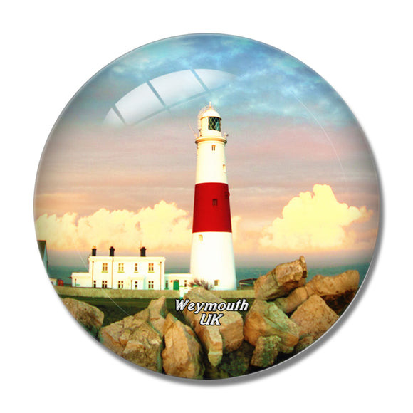 UK England Weymouth Lighthouse 3D Fridge Magnet Crystal Glass