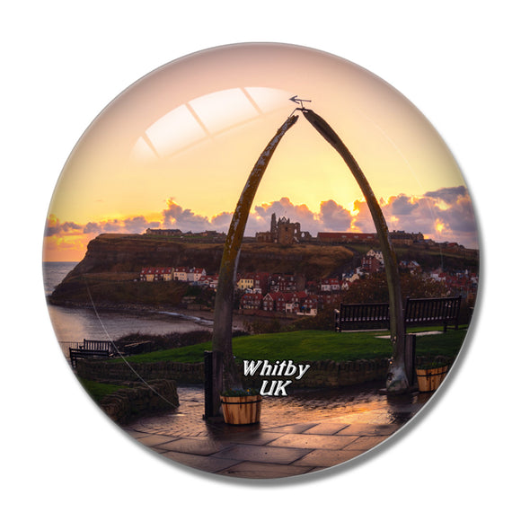 UK England Whitby Whalebone Arch 3D Fridge Magnet Crystal Glass