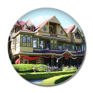 UK England Winchester Mystery House San Jose 3D Fridge Magnet Crystal Glass