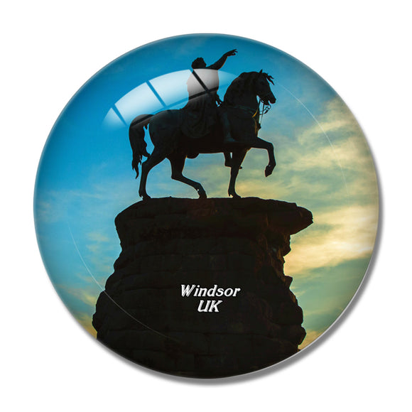 UK England Windsor The Statue Of Monument King George 3D Fridge Magnet Crystal Glass