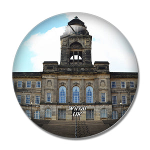 UK England Wirral Town Hall 3D Fridge Magnet Crystal Glass