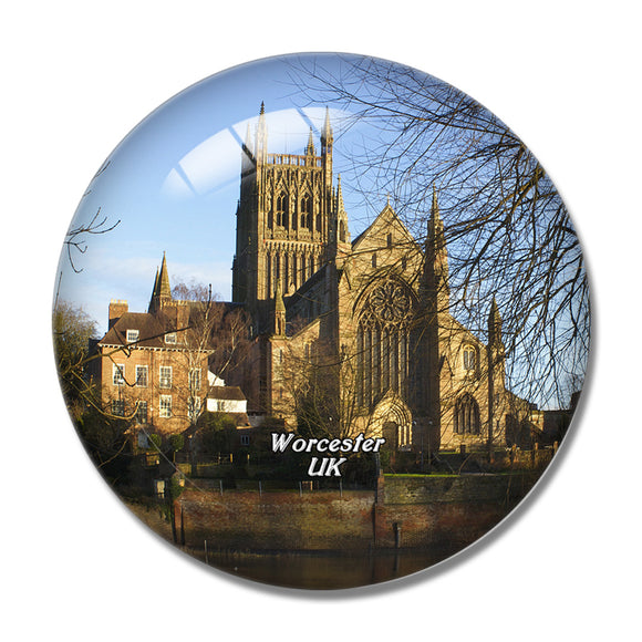 UK England Worcester Cathedral 3D Fridge Magnet Crystal Glass