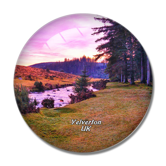 UK England Yelverton Bellever Forest 3D Fridge Magnet Crystal Glass