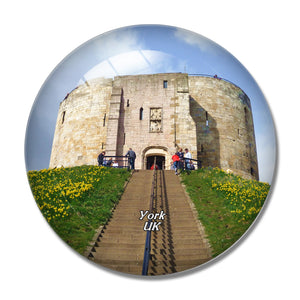 UK England York Clifford's Tower 3D Fridge Magnet Crystal Glass