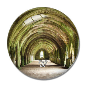 UK England York Fountains Abbey 3D Fridge Magnet Crystal Glass