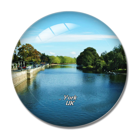 UK England York Ouse River 3D Fridge Magnet Crystal Glass