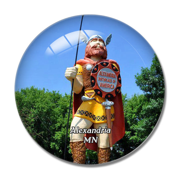 Alexandria Big Ole Viking Statue Minnesota USA 3D Fridge Magnet Crystal Glass