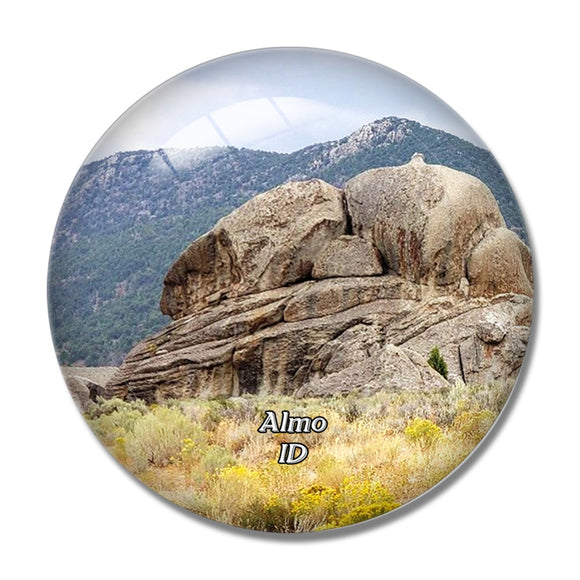 Almo Rocks Park Idaho USA 3D Fridge Magnet Crystal Glass