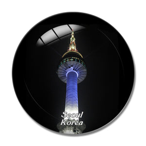 Seoul Tower Korea 3D Fridge Magnet Crystal Glass