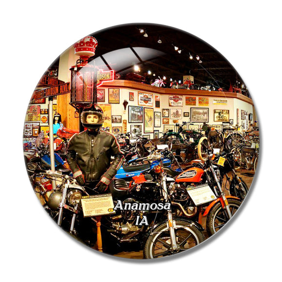 Anamosa National Motorcycle Museum Iowa USA 3D Fridge Magnet Crystal Glass