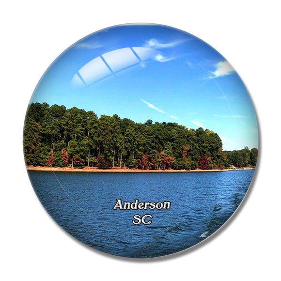 Anderson Lake Hartwell South Carolina USA 3D Fridge Magnet Crystal Glass