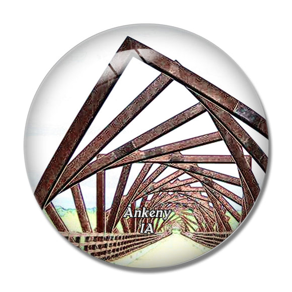 Ankeny High Trestle Trail Iowa USA 3D Fridge Magnet Crystal Glass