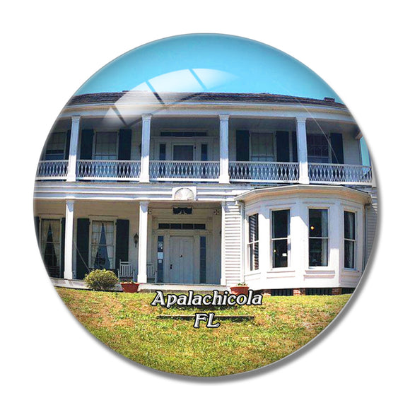 Apalachicola Orman House Florida USA 3D Fridge Magnet Crystal Glass