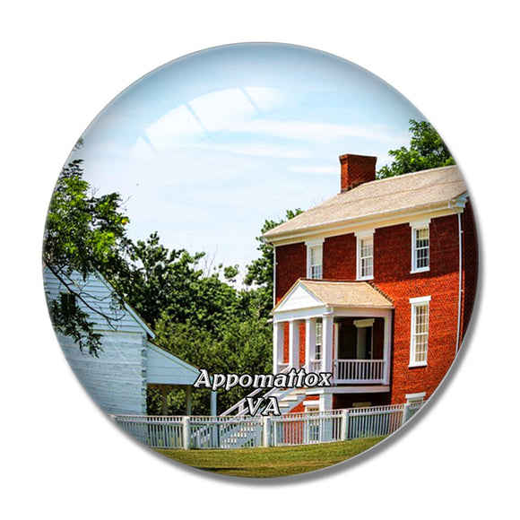 Appomattox Court House Virginia USA 3D Fridge Magnet Crystal Glass