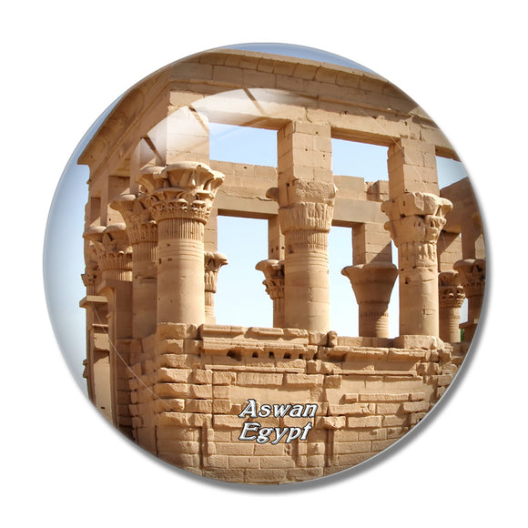 Egypt Temple of Philae Aswan 3D Fridge Magnet Crystal Glass