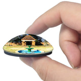 Arlington Top O'Hill Terrace Texas USA 3D Fridge Magnet Crystal Glass