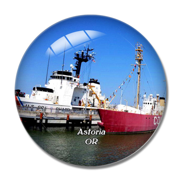 Astoria Columbia River Maritime Museum Oregon USA 3D Fridge Magnet Crystal Glass