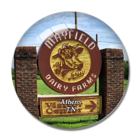 Athens Mayfield Dairy Farm Tennessee USA 3D Fridge Magnet Crystal Glass