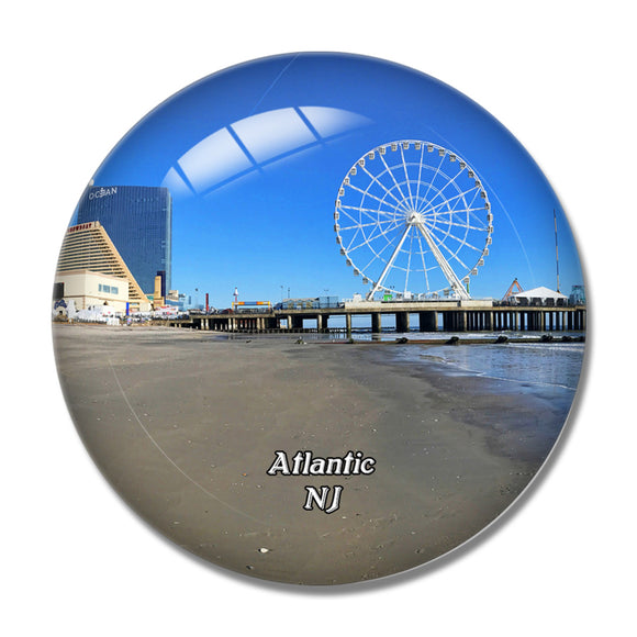 Atlantic  Beach Shore Casino New Jersey USA 3D Fridge Magnet Crystal Glass