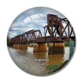 Augusta Riverwalk Georgia USA 3D Fridge Magnet Crystal Glass