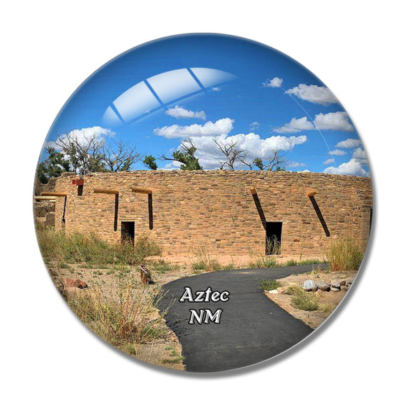 Aztec Ruins Monument New Mexico USA 3D Fridge Magnet Crystal Glass