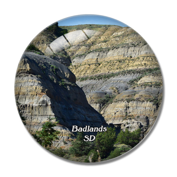 Badlands North Dakota USA 3D Fridge Magnet Crystal Glass