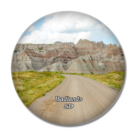 Badlands Rock South Dakota USA 3D Fridge Magnet Crystal Glass