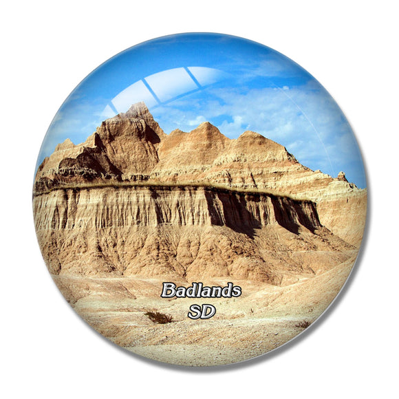 Badlands Wall South Dakota USA 3D Fridge Magnet Crystal Glass