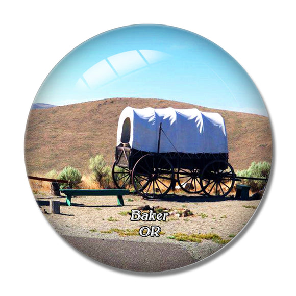 Baker  Oregon Trail Interpretive Center USA 3D Fridge Magnet Crystal Glass