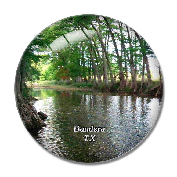 Bandera Medina River Texas USA 3D Fridge Magnet Crystal Glass