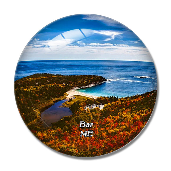 Bar Harbor Maine USA 3D Fridge Magnet Crystal Glass