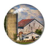 Barn Ohio USA 3D Fridge Magnet Crystal Glass