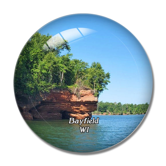 Bayfield Apostle Islands Wisconsin USA 3D Fridge Magnet Crystal Glass