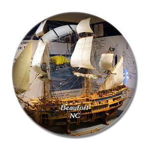 Beaufort Maritime Museum North Carolina USA 3D Fridge Magnet Crystal Glass