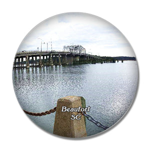 Beaufort Waterfront Park South Carolina USA 3D Fridge Magnet Crystal Glass