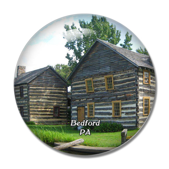 Bedford Village Pennsylvania USA 3D Fridge Magnet Crystal Glass