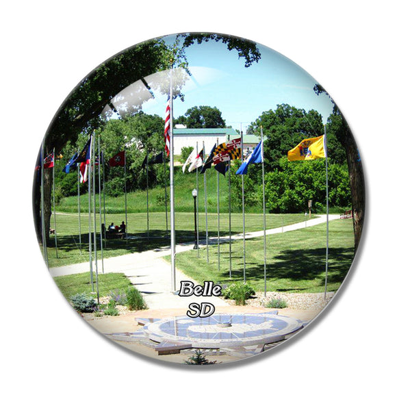 Belle Fourche Nation Monument Center South Dakota USA 3D Fridge Magnet Crystal Glass