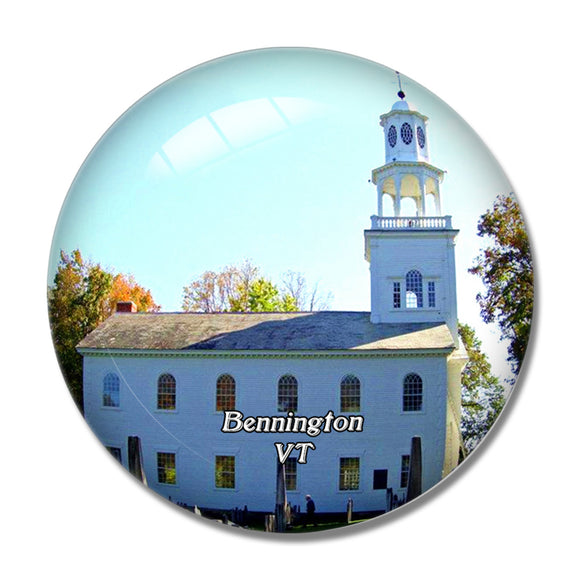 Bennington Church Vermont USA 3D Fridge Magnet Crystal Glass