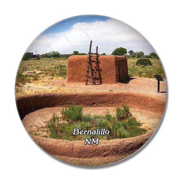 Bernalillo Coronado Historic Site New Mexico USA 3D Fridge Magnet Crystal Glass