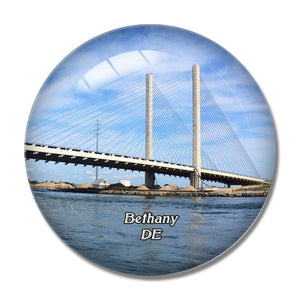 Bethany Beach Bridge Delaware USA 3D Fridge Magnet Crystal Glass